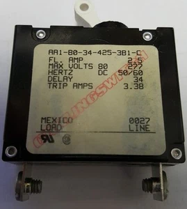Interruptor de circuito marino de 2,5 amperios de CC/murciélago blanco Carlingswitch - Imagen 1 de 2