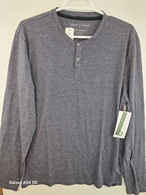 Threads 4 Thought Tall Camiseta Henley Triblend Fleck Negra Braeden para Hombre Foto 1 de 3