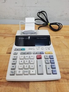 Sharp EL-1801V Electronic Calculator, 12 Digit, 2-Color Printer - Picture 1 of 7