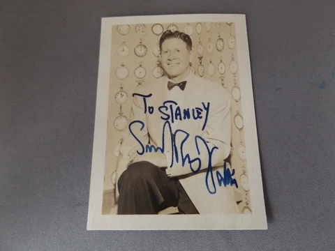 3.5" x 2.5" PHOTO HAND SIGNED BY RUDY VALLEE - AMERICAN SINGER Cover