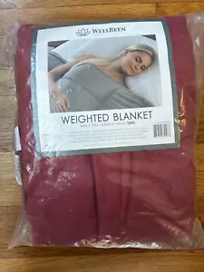 Weighted Blanket WellBeen Natural Therapy 48"x72", 12lbs. Color Burgundy - Picture 1 of 2