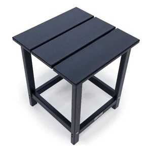 Vista 18" Black HDPE Outdoor Side Table - Picture 1 of 7
