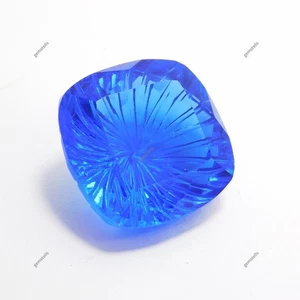 53.80 Ct Natural Beautiful Blue Topaz Square Cushion Cut CERTIFIED Loose Gems - Picture 1 of 8