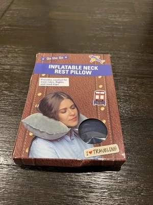 On The Go Inflatable Neck Rest Pillow Travel Smart Inflatable  - Image 1 of 3