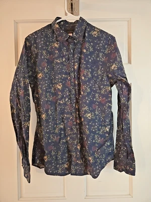 Structure Mens Medium Slim Fit Multicolor Floral Long Sleeve Button Front Shirt - Image 1 of 4