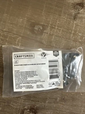 10 CRAFTSMAN 1/2" BLACK REPLACEMENT SOCKET NUBS RACK RAIL CLIPS CMMT192022V