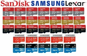 Micro SD Card SamSung Evo Plus 32GB 64G 128G 128G 512G Class10 SDXC Memory 130MB - Picture 1 of 18