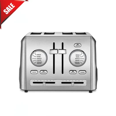 Tostadora Cuisinart Custom Select de 4 rebanadas de acero inoxidable, 7 ajustes de sombra Foto 1 de 4
