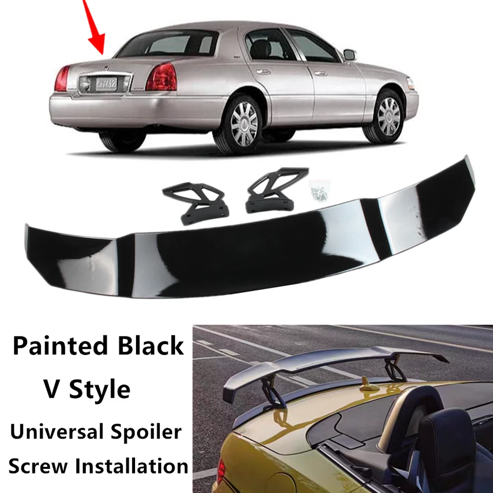 Universal Fit For Lincoln Town Car 2004-2011 Racing Style Trunk Lid Spoiler Wing - Image 1 of 4