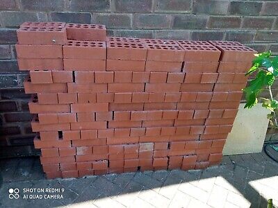 Smooth Red Perforated House Bricks (166 In Total) • 35£