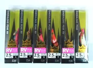 6 Daiwa Emeraldas Peak (RV) #2.5 10.5g (Made in China) Lot. - Picture 1 of 7