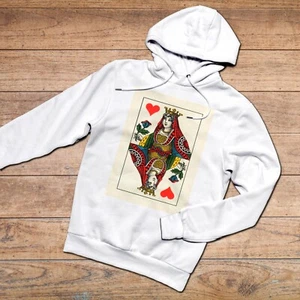 Vintage Queen Heart Queen Heart Herzkönigin Hoodie Sweatshirt Papier Herzen Krone TOP QUALITÄT - Bild 1 von 2