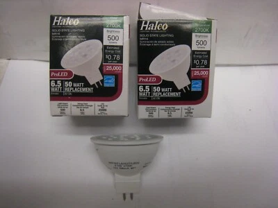 2 HALCO-MR16FL6-827-LED2 - GU5.3 - 2700 K50 W replace  - 500 Lumens - 12 Volt - - Image 1 of 4