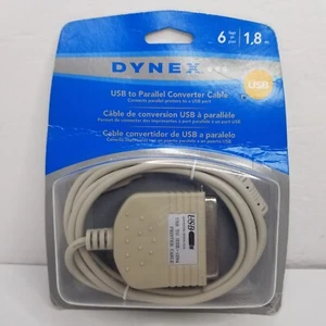 NEW DYNEX 6 FT USB To Parallel (IEEE-1284) Converter Printer Cable Model DX-UBPC - Picture 1 of 7