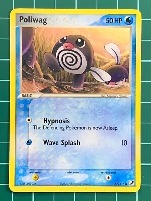 Poliwag 67/115 Common EX Unseen Forces 2005 Pokemon  TCG Non Holo - Image 1 of 2