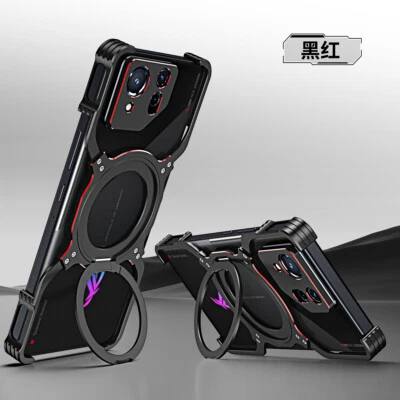 Funda con soporte magnético de metal sin marco a prueba de golpes para teléfono Asus ROG 9 8 Pro Foto 1 de 4