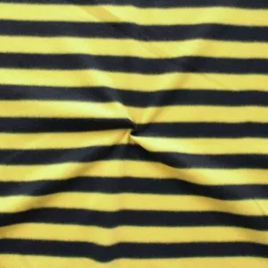 Fleece Stoff Streifen Biene Maja Schwarz Gelb Karneval 150cm breit Meterware - Bild 1 von 1