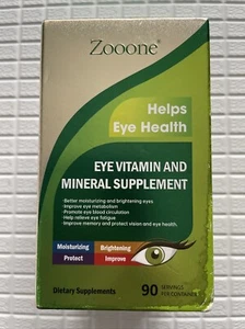 Zooone- Lutein 180 mg with Zeaxanthin to Support Eye Health 90 Tablets Exp 10/27 - Picture 1 of 6