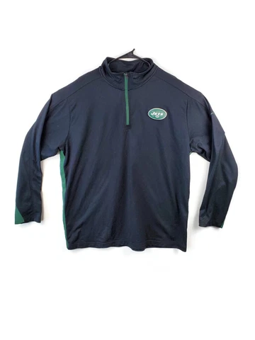 Men Nike NFL On Field Apparel 1/4 Zip Pullover Sideline Jacket XXL New York Jets Cover