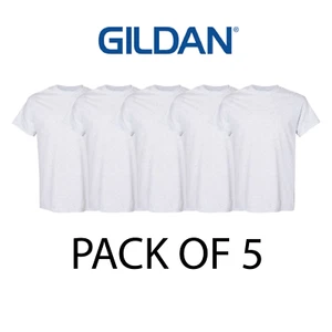 Bulk Lot Gildan Men Heavy Cotton Plain Short Sleeves T-Shirt 5000 (Pack Of 5) - Picture 1 of 24