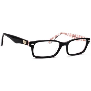 Ray-Ban Eyeglasses RB 5206 5014 Black on White Rectangular Frame 52[]18 140 - Picture 1 of 6