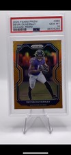 DEVIN DUVERNAY 2020 PANINI PRIZM /249 PSA 10 GEM MT ORANGE ROOKIE RC RAVENS #380