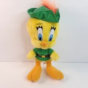 Vintage Looney Tunes Tweety Bird Plush Robin Hood 12" 1997 Stuffed Animal - Picture 1 of 11