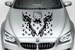 HELLO KITTY TRIBAL CUSTOM PERSONALIZE VINYL DECAL CAR TRUCK HOOD SIDE - Picture 1 of 8