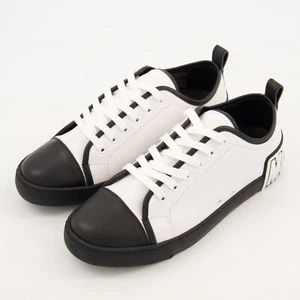 Moschino Couture Logo Two-Tone Leather Sneakers White - Picture 1 of 5