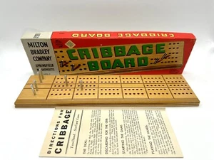 Vintage Cribbage Board Game Milton Bradley Company 4626-A COMPLETE - Picture 1 of 2