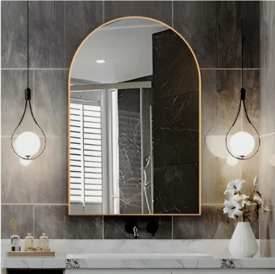 Arched Wall Mirror for Bathroom, 20"X30" Arched Mirror Wall Mounted Mirror with - Image 1 of 4
