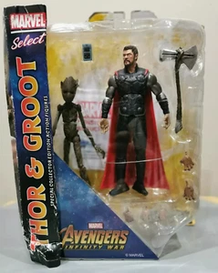 Avengers Infinity War Thor & Groot Marvel Select 7" Figure Set HTF New - Picture 1 of 2