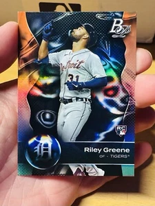 RILEY GREENE DETROIT TIGERS 2023 BOWMAN PLATINUM ROOKIE CARD #26 RC - Picture 1 of 2