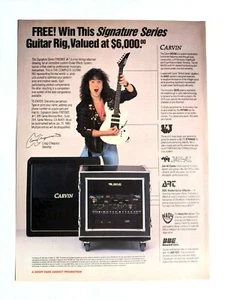 STARSHIP / CRAIG CHAQUICO 1990 DC135 CARVIN GUITARS MAGAZINE PRINT ADVERTISEMENT - Picture 1 of 1
