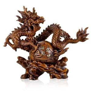 15,5 Zoll Chinesische Drachen Statue, Feng Shui Drachen Statue Skulptur, Chinesische F... - Bild 1 von 9
