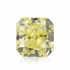 0.40 Carat Fancy Intense Yellow Loose Natural Diamonds SI1 Clarity Radiant Shape