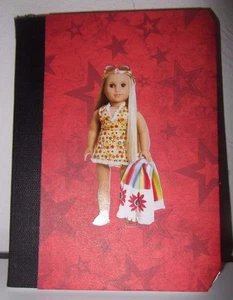 American Girl Puppe Julie maßgeschneidertes Mini Notizbuch entzückend Partygeschenk oder Geschenk - Bild 1 von 3