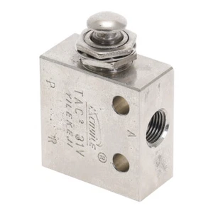 1/8"PT 2 Position 3 Way Mechanical Push button Air Pneumatic Valve TAC2-31V - Picture 1 of 3