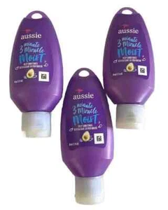Aussie 3 Minute Miracle Moist Deep Conditioner 1.7 oz Travel Size Pack of 3 - Picture 1 of 3