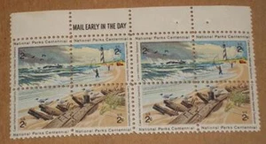 1448-1451 PLATE BLOCK OF 8, MAIL EARLY MNH/OG 2¢ NATIONAL PARKS - Picture 1 of 1