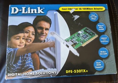 D-Link 10/100Mbps Fast Ethernet Desktop PCI Network Card Adapter DFE-530TX+ NIB - Image 1 of 4
