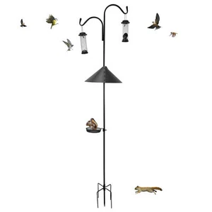 Shepherd Hook Squirrel Proof Bird Feeder – 1 Squirrel Peanut Feeder - 90 In Pole - Picture 1 of 6