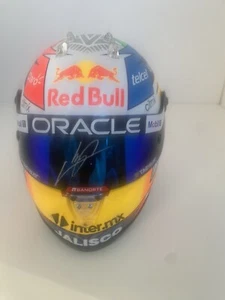 Sergio Perez 2022 Red Bull 1/2 Scale Autographed Formula 1 Helmet! - Picture 1 of 10