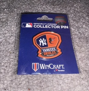 Baltimore Orioles New York Yankees MLB Rivalry Baseball 2025 Dual Pin - Picture 1 of 2