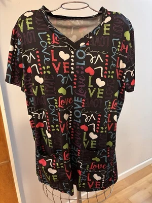 Love And Hearts Scrubs Woman’s Large - Image 1 of 2