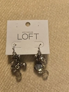 Ann Taylor LOFT Women's Silver Bead Earrings - Picture 1 of 2