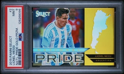 2015 Select Lionel Messi National Pride Gold Prizm /10 PSA 9 Argentina! - Image 1 of 2