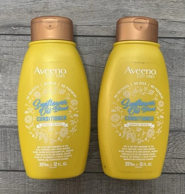 Aveeno Sunflower Oil Blend Conditioner for Dry Damaged Hair 12 oz (2 Bottles) - Image 1 of 2