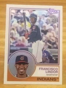 2018 Topps '83 Topps Silver Pack Chrome Francisco Lindor Cleveland Indians - Picture 1 of 3