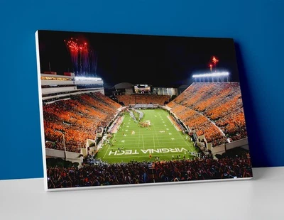 Virginia Tech Football Stadium Poster or Canvas - Virginia Tech Hokies Wall Art - Image 1 of 4